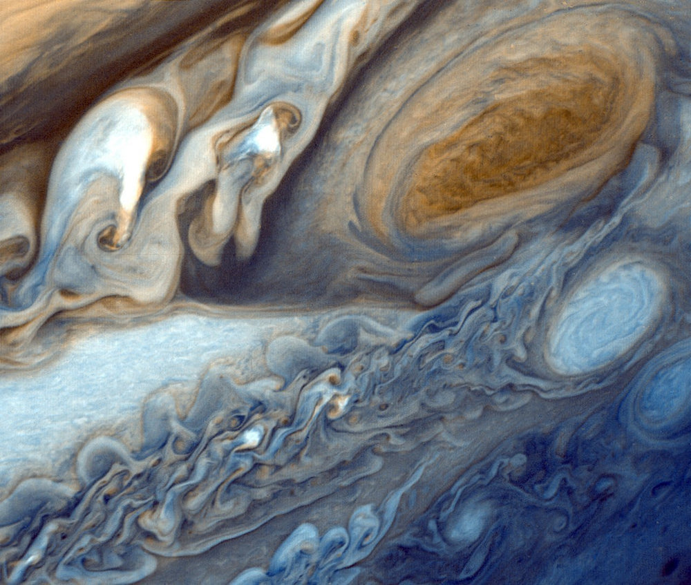 木星表面の渦を写した惑星画像
